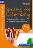Front cover of the book 'Spelling For Literacy Ages 09-10' by Andrew Brodie.