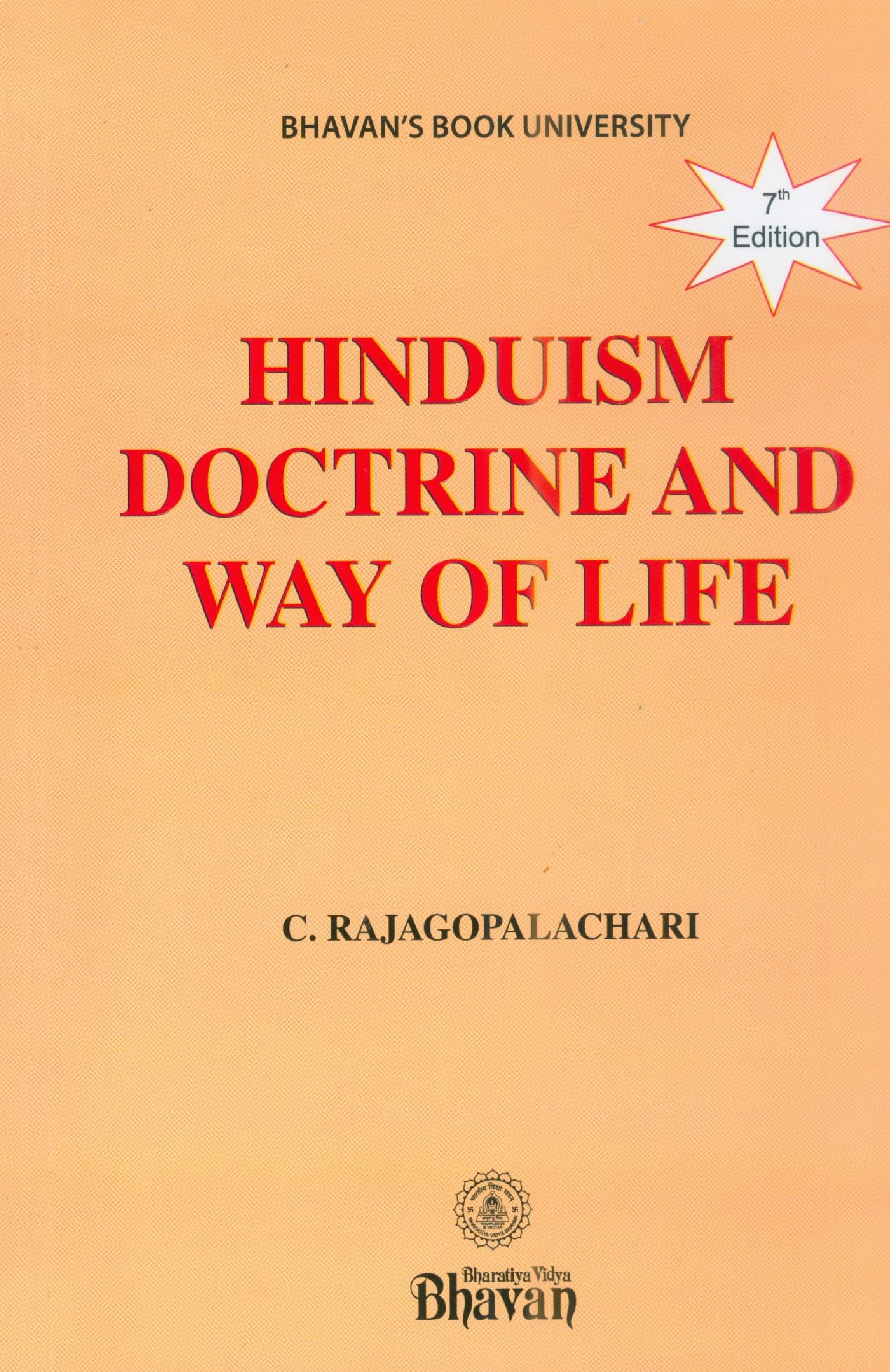 Front cover of the book 'Hinduism Doctrine and Way of Life' by C. Rajagopalachari.