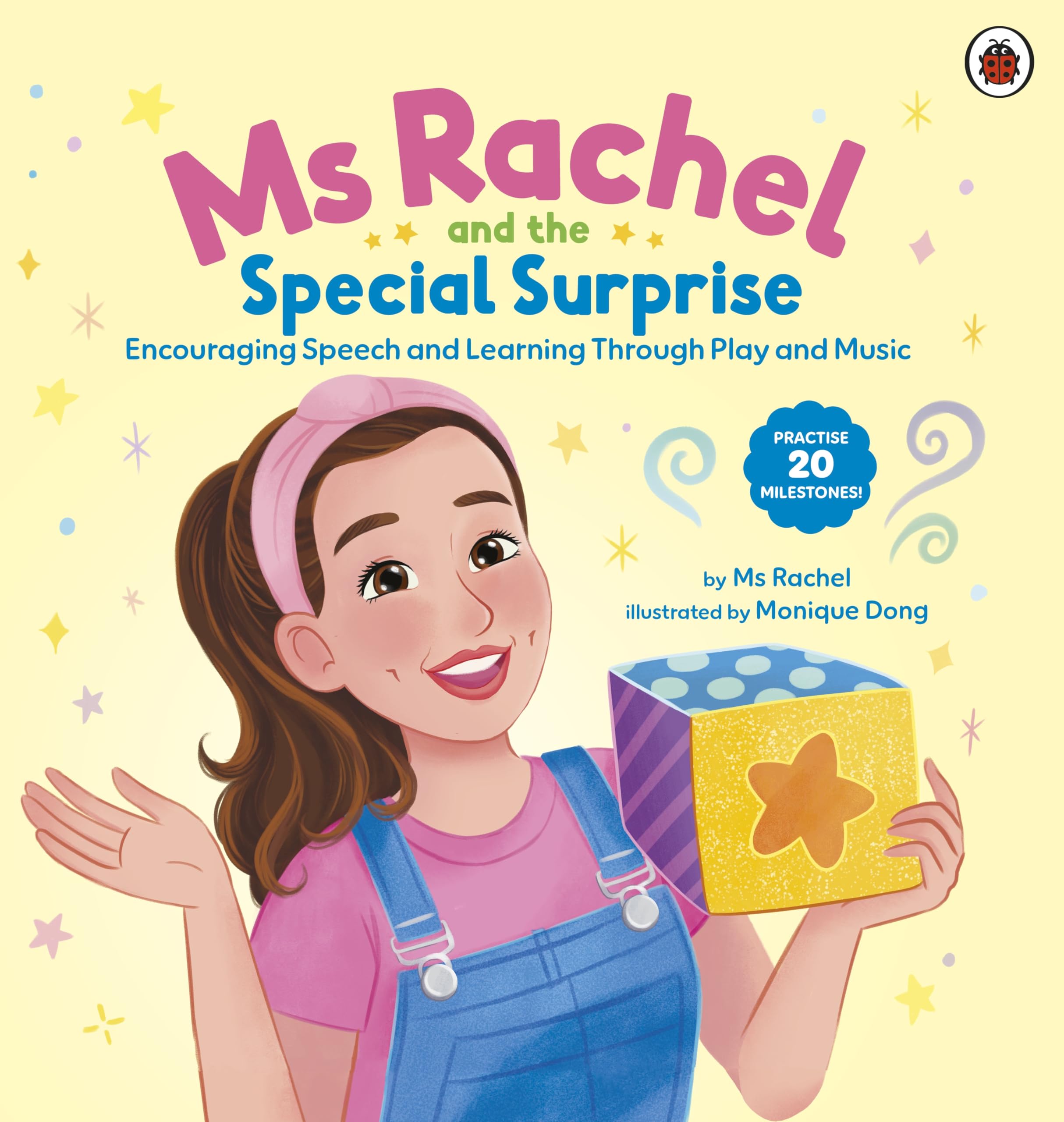 Front cover of the book 'Ms Rachel: Ms Rachel and the Special Surprise: Encouraging Speech and Learning Through Play and Music' by Rachel.