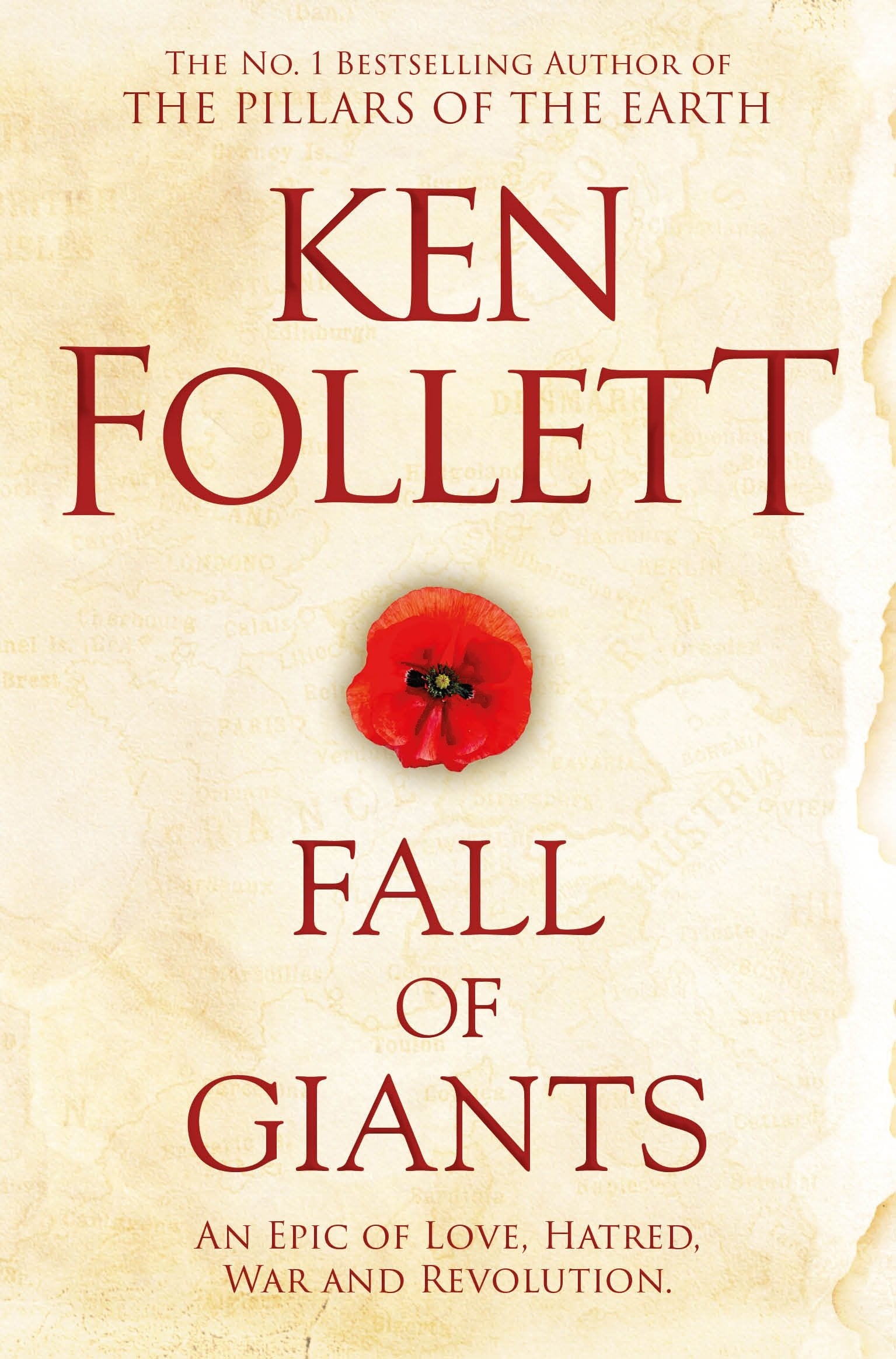 Front cover of the book 'Fall of Giants (The Century Trilogy)' by Ken Follett.
