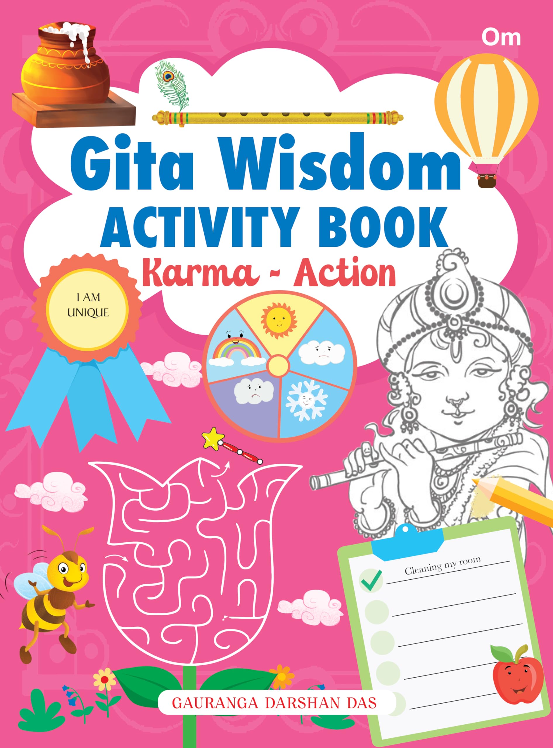 Front cover of the book 'Gita Wisdom Activity Book: Karma - Action' by Gauranga Darshan Das.