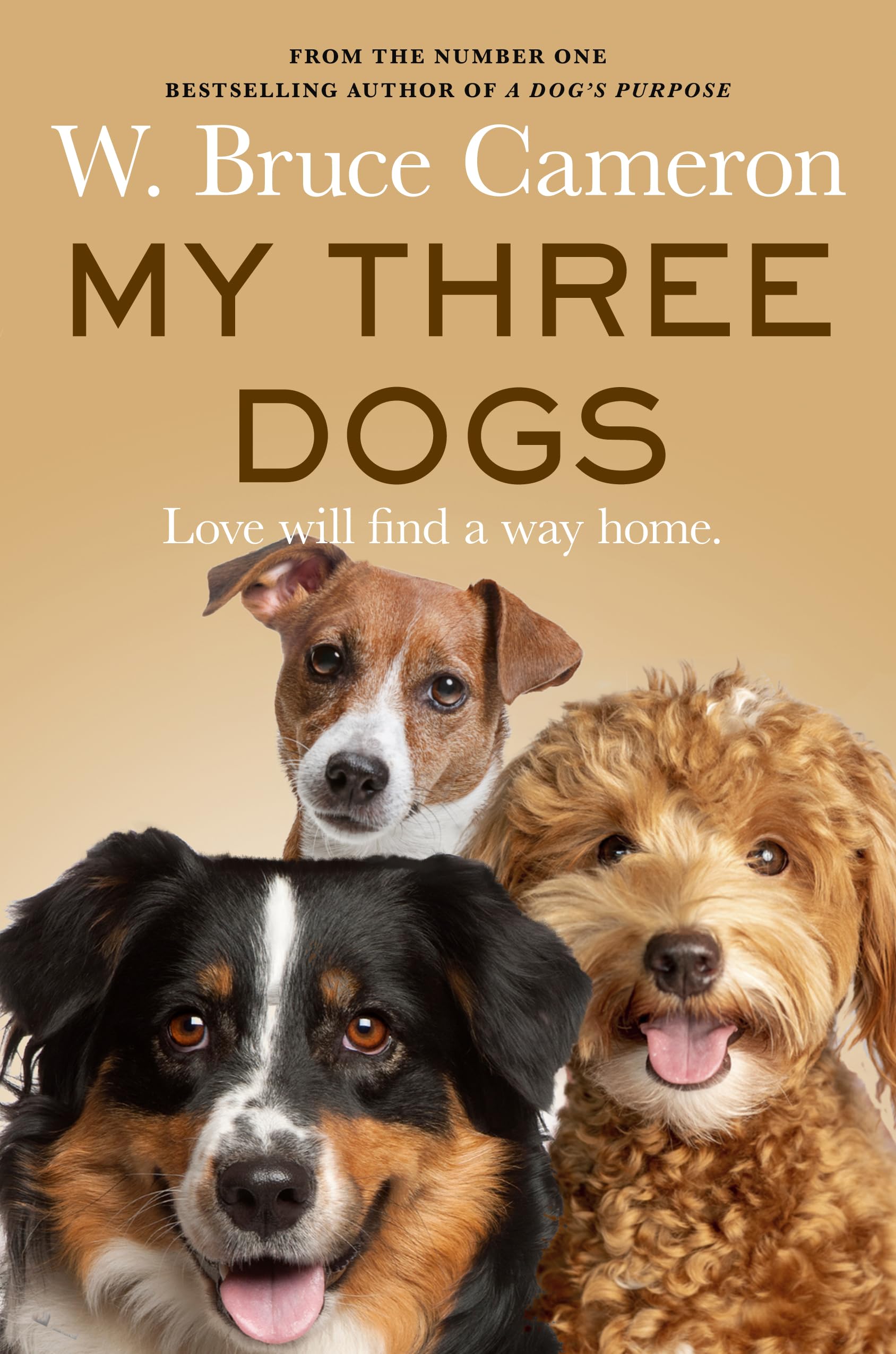 Front cover of the book 'Pan My Three Dogs.' by W. Bruce Cameron.