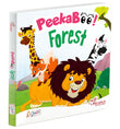 Front cover of the Board Book book 'Peekabo Forest Board Book with Pictures for Kids 2+ : Explore the Secrets, Meet Forest Friends & Discover Nature's Wonde' by Team Pegasus.