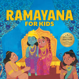 Front cover of the book 'Ramayana for Kids: Illustrated Indian Mythology Storybook For Children I Timeless Epic I Includes Coloring and Sticker P' by Penguin.