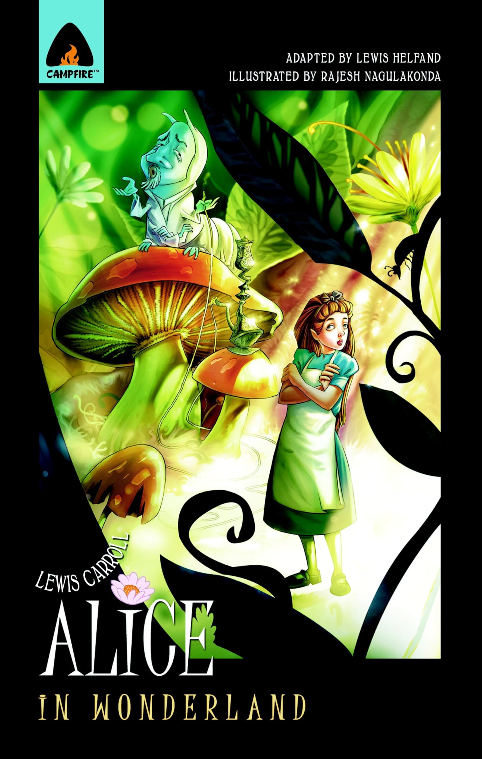Front cover of the book 'Alice in Wonderland: The Graphic Novel (Campfire Graphic Novels)' by Lewis Carroll.