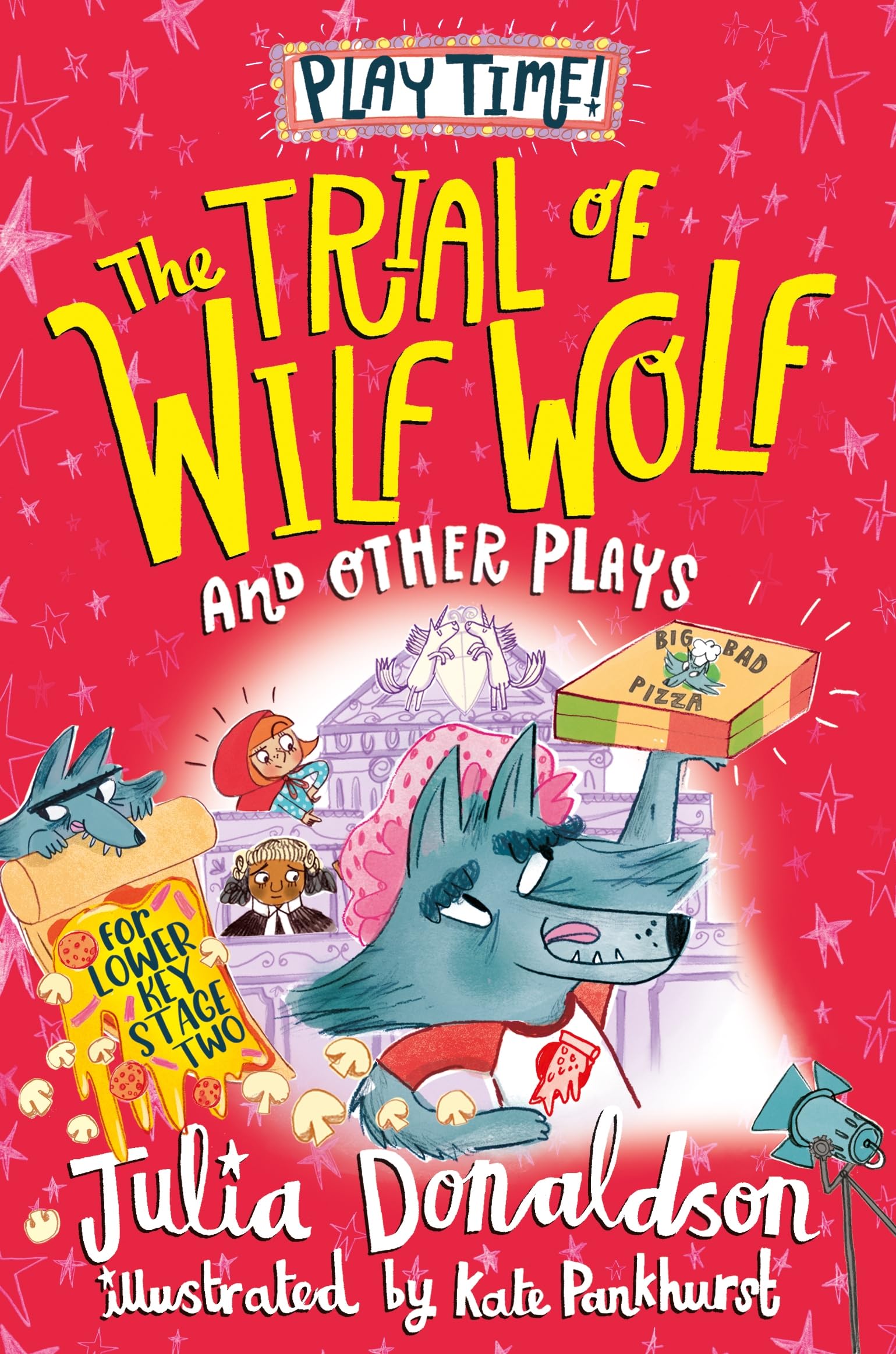 Front cover of the book 'The Trial of Wilf Wolf and other plays' by Julia Donaldson.