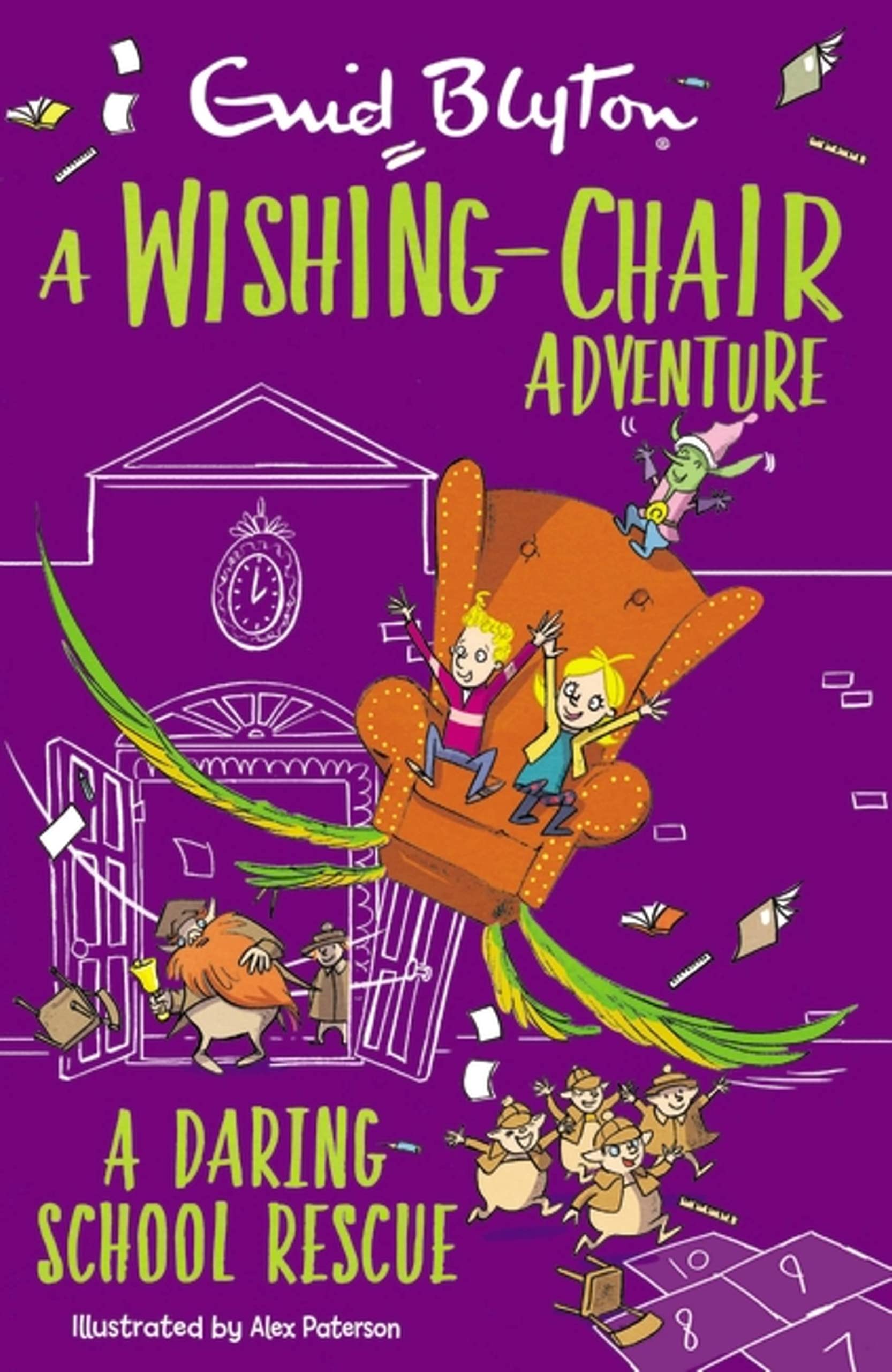 Front cover of the book 'A Wishing-Chair Adventure: A Daring School Rescue: Colour Short Stories' by Enid Blyton.