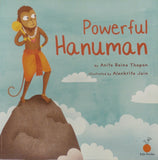 Front cover of the book 'POWERFUL HANUMAN' by Anita Raina Thapan.