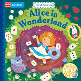 Front cover of the book 'Campbell Books Alice in Wonderland A Push, Pull, Slide Book (Campbell First Stories).' by Nadia Gunawan.