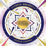 Front cover of the book 'Mindful Coloring: 45 Mantras to Color and Contemplate: A Mindfulness Coloring Book' by Chopra, Deepak.