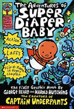 Front cover of the book 'The Adventures of Super Diaper Baby' by Pilkey.