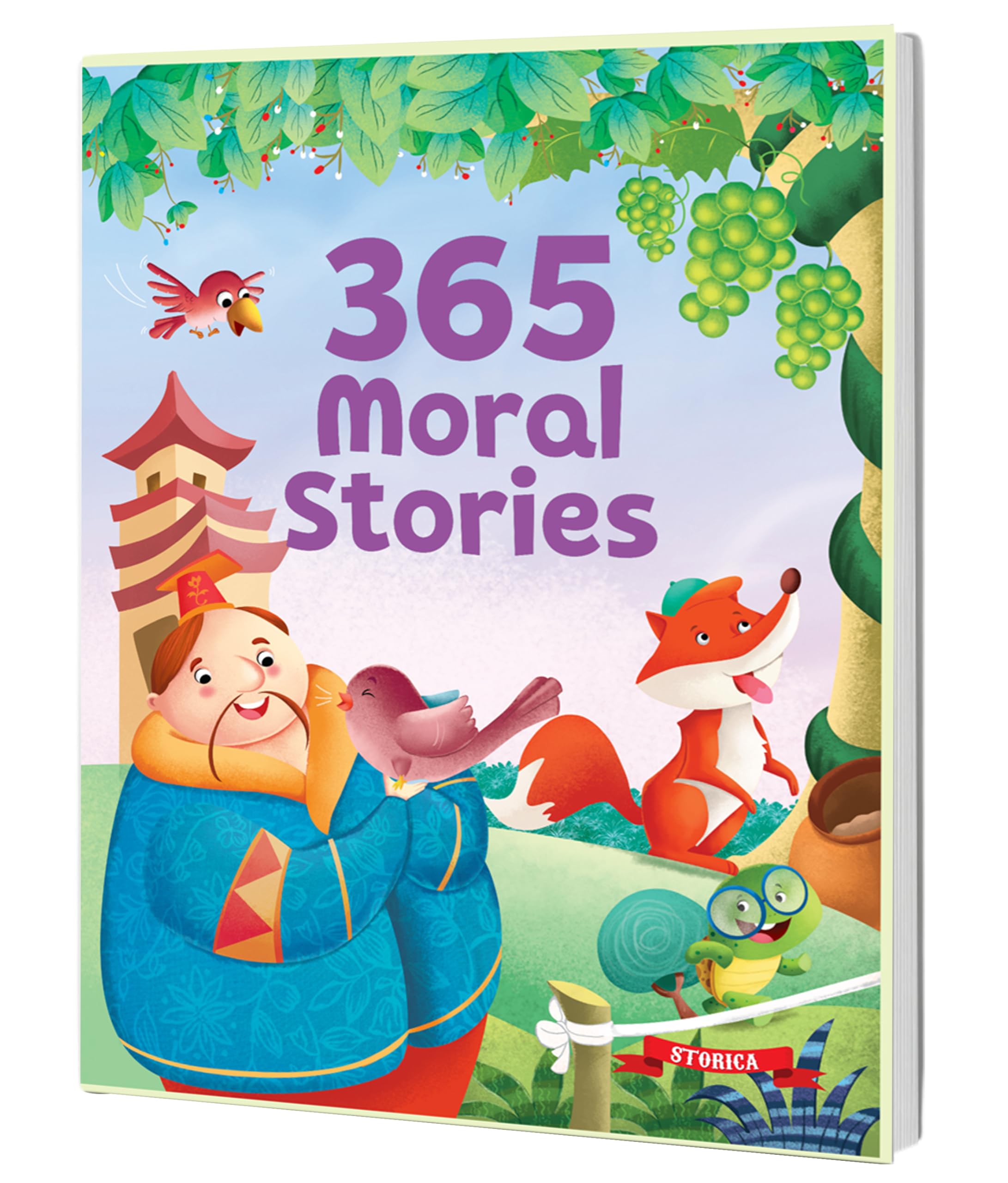 Front cover of the book '365 Moral Stories' by Pegasus.