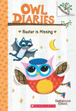 Front cover of the book 'Owl Diaries #6: Baxter is Missing' by Rebecca Elliot.