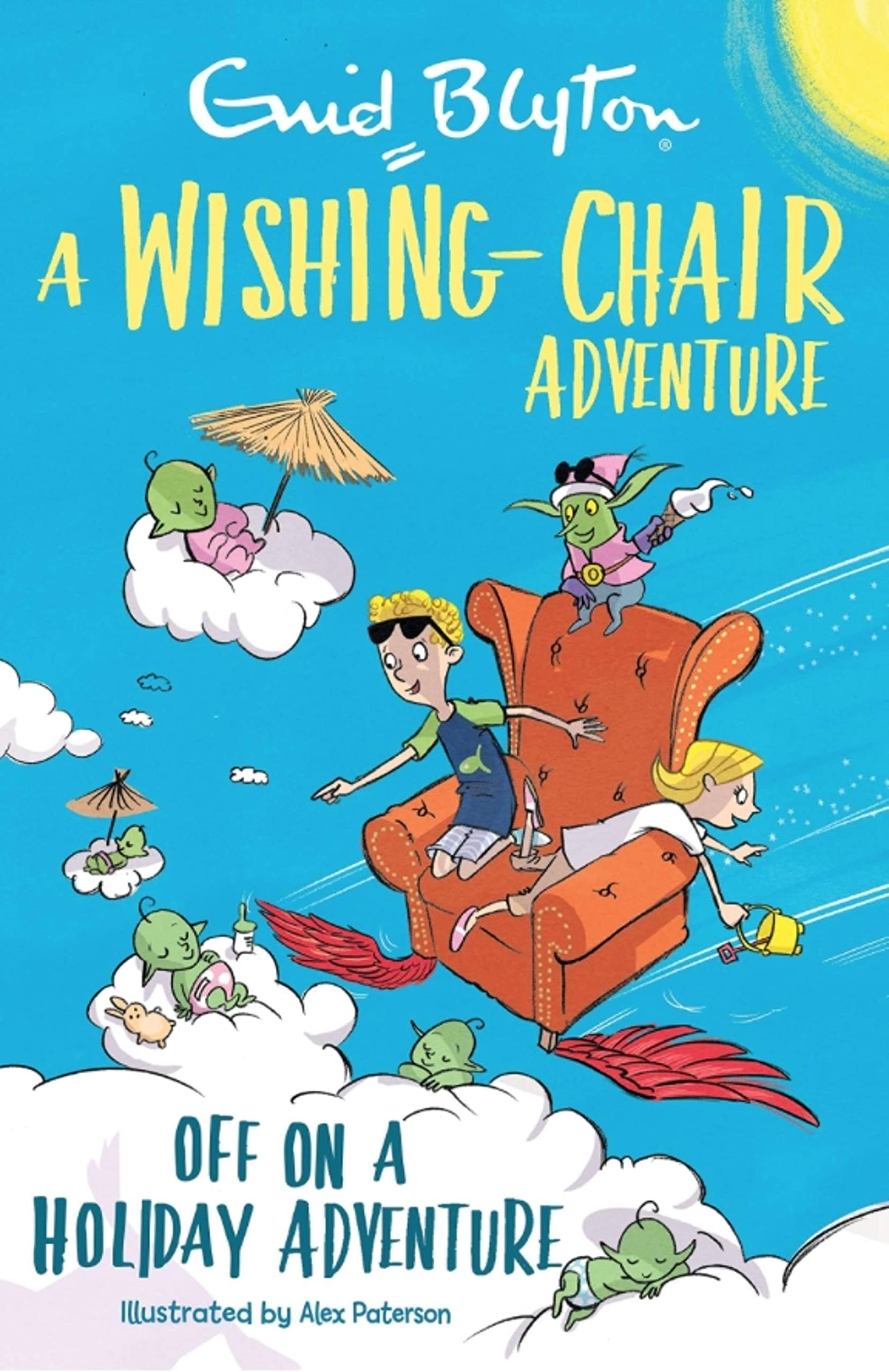Front cover of the book 'A Wishing-Chair Adventure: Off on a Holiday Adventure: Colour Short Stories' by Enid Blyton.