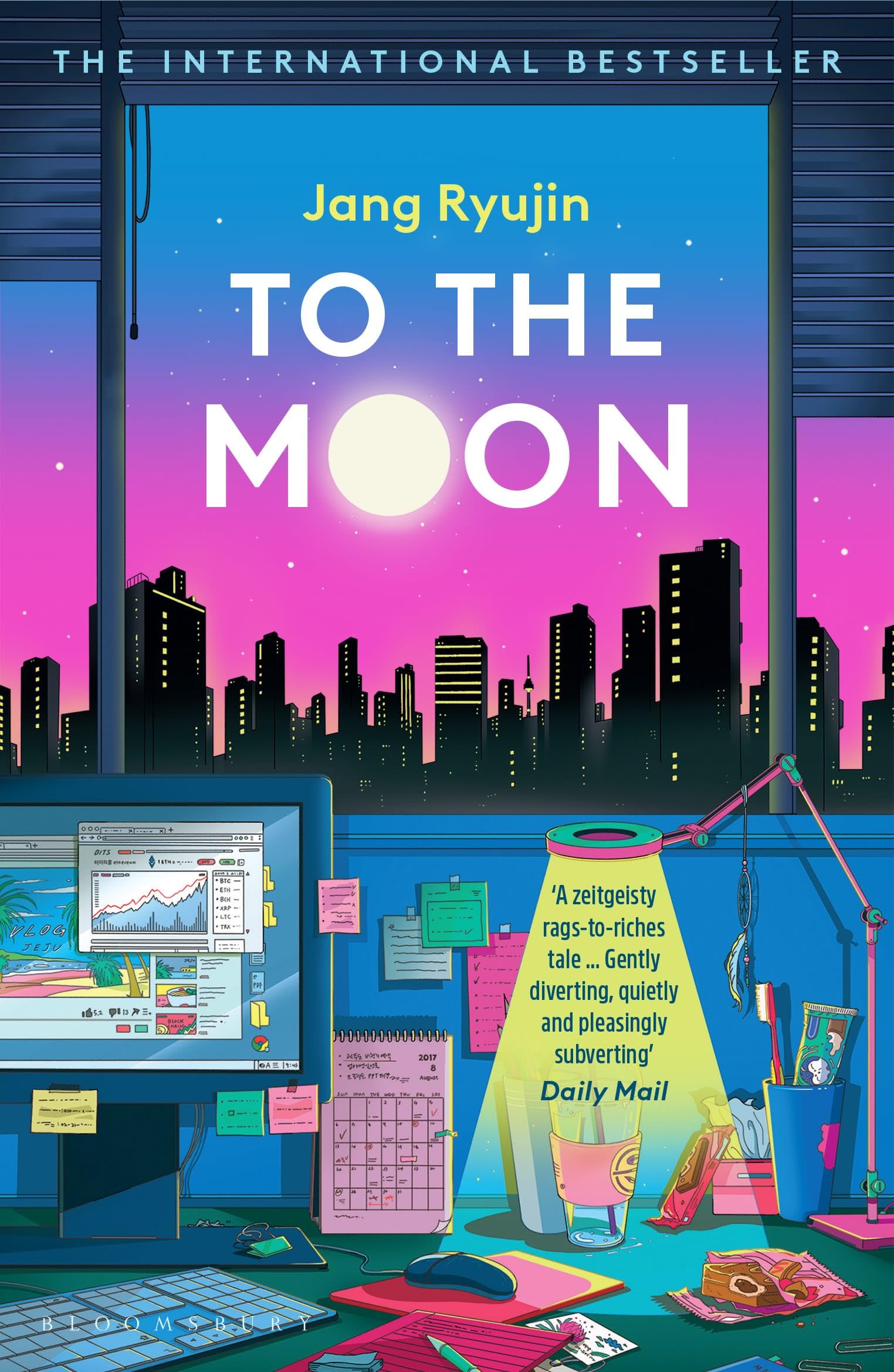 Front cover of the book 'To the Moon' by Jang Ryujin.