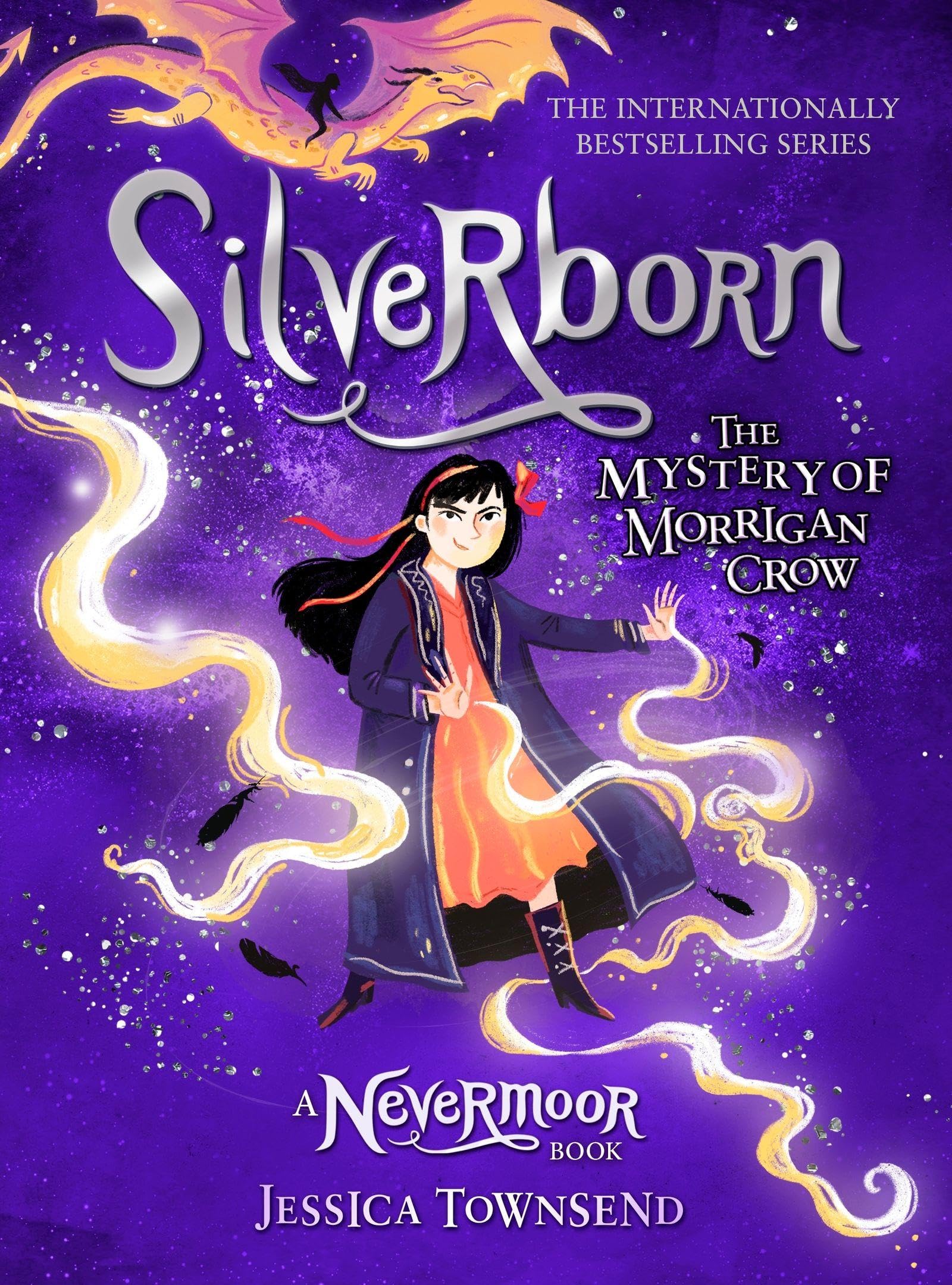 Front cover of the book 'Silverborn: The Mystery of Morrigan Crow Book 4 (Nevermoor)' by Townsend, Jessica.
