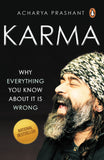 Front cover of the book 'Karma: Why Everything You Know About It Is Wrong' by Acharya Prashant.