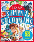 Front cover of the book 'Pixar: Simply Colouring' by Parragon.