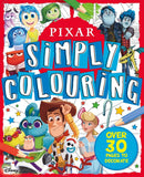 Front cover of the book 'Pixar: Simply Colouring' by Parragon.