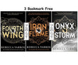 Rebecca Yarross Book Collection, Fourth Wing, Iron Flame, Onyx Storm with Free Bookmarks, 3 Book Set NYBooksHub