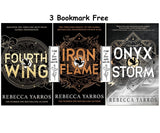 Rebecca Yarross Book Collection, Fourth Wing, Iron Flame, Onyx Storm with Free Bookmarks, 3 Book Set NYBooksHub