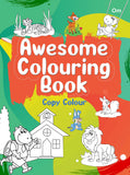 Front cover of the book 'Awesome Colouring Book' by Na.