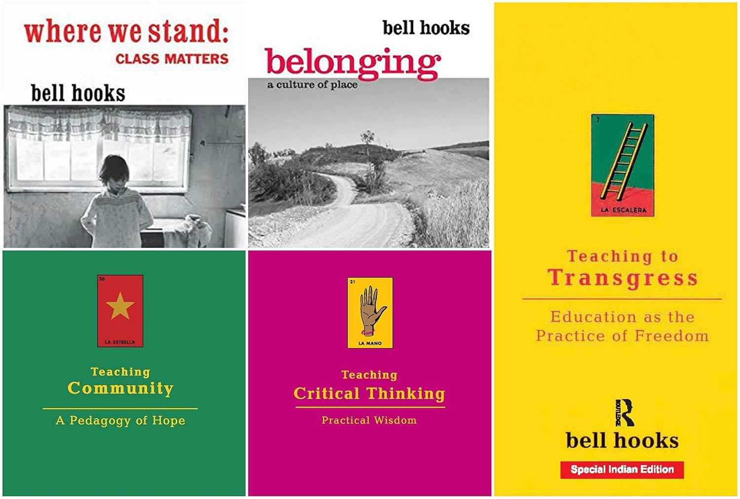 Bell Hooks - Teaching To Transgress + Teaching Critical Thinking + Teaching Community + Where We Stand + Belonging | Bell Hooks 5-In-1 Combo (Set Of 5 Books) NYBooksHub