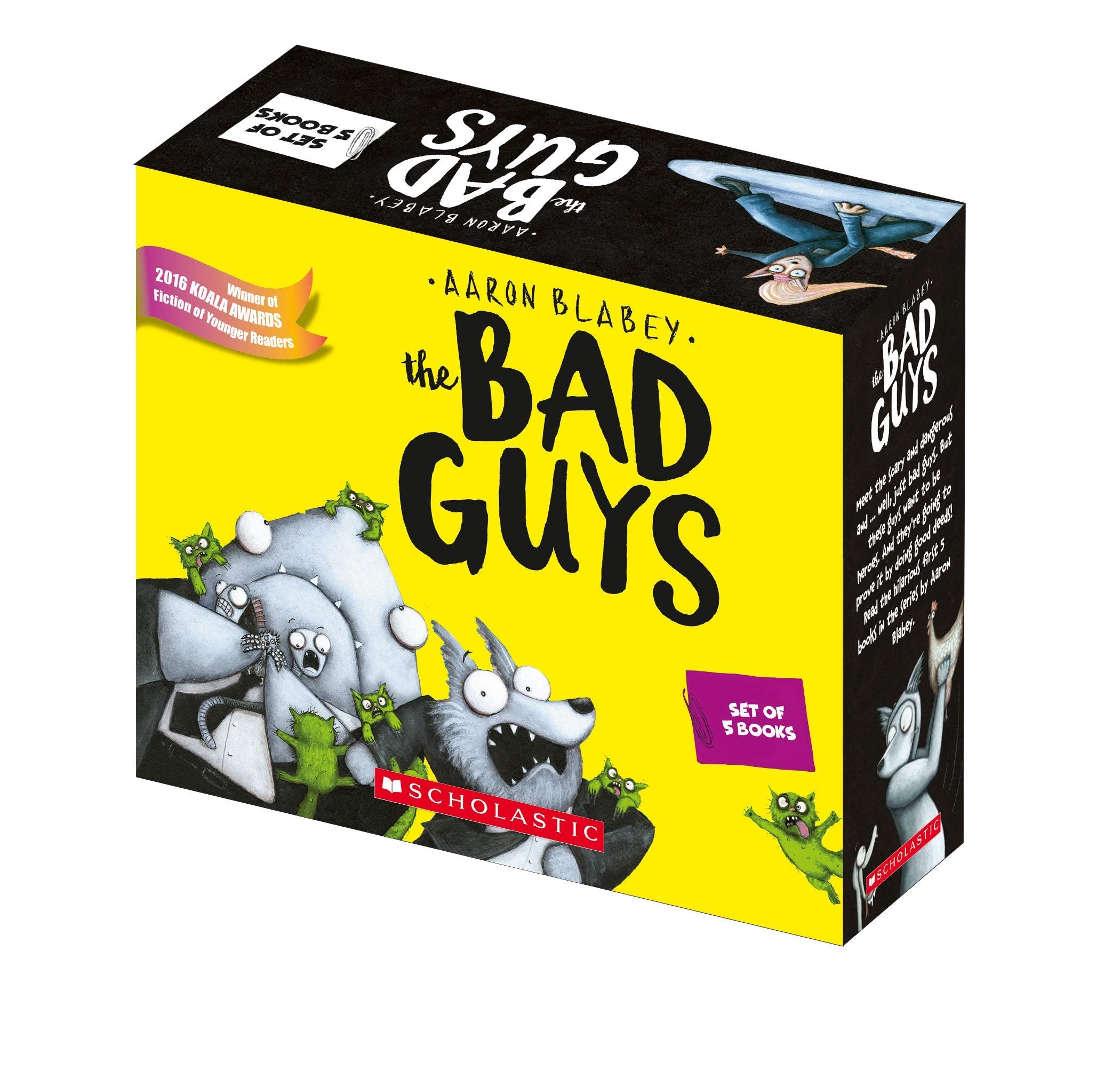 Front cover of the Boxed Set book 'The Bad Guys Boxed Set (5 Books)' by Aaron Blabey.
