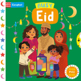 Front cover of the book 'Campbell Books Busy Eid The perfect gift to celebrate Ramadan and Eid with your toddler! (Campbell Busy Books).' by Campbell Books.