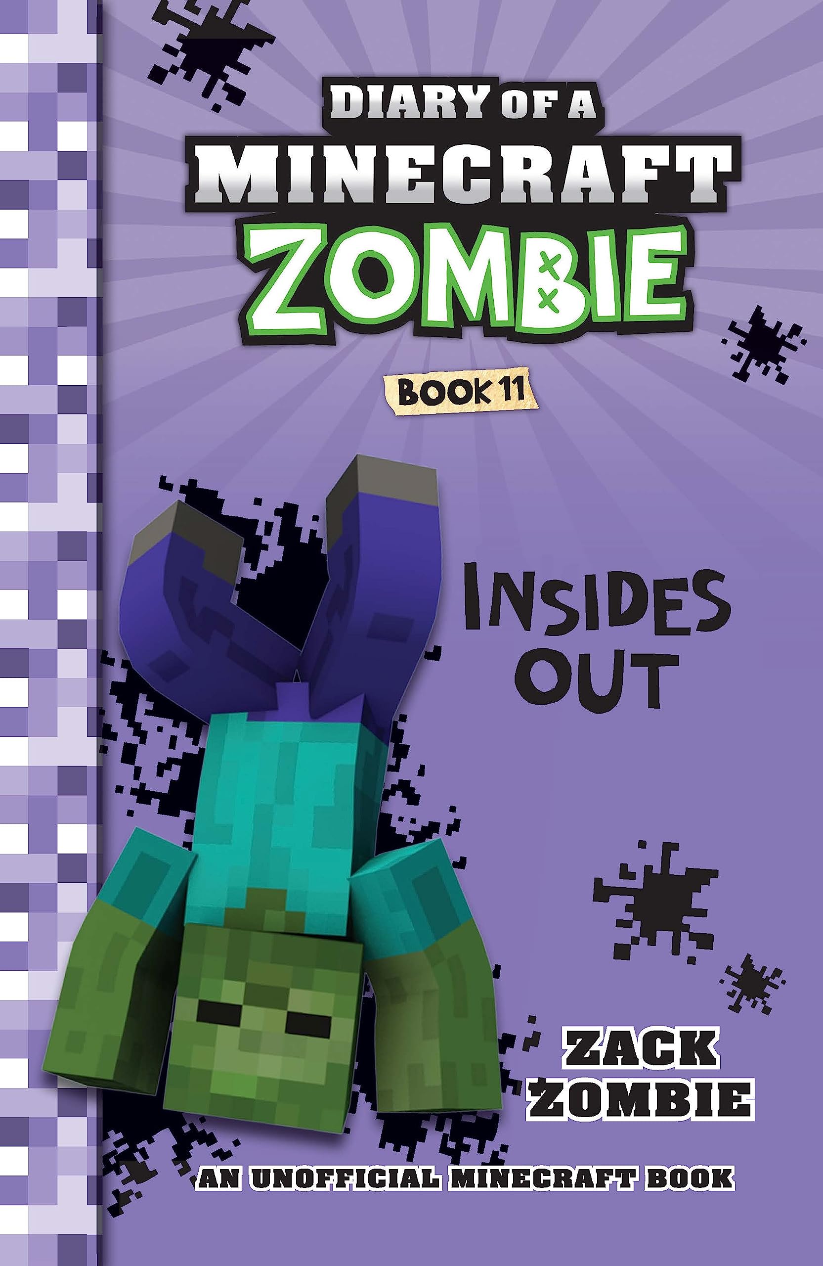 Front cover of the book 'Diary Of A Minecraft Zombie' by zack zoombie.