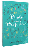 Front cover of the book 'Pride & Prejudice' by Jane Austen.