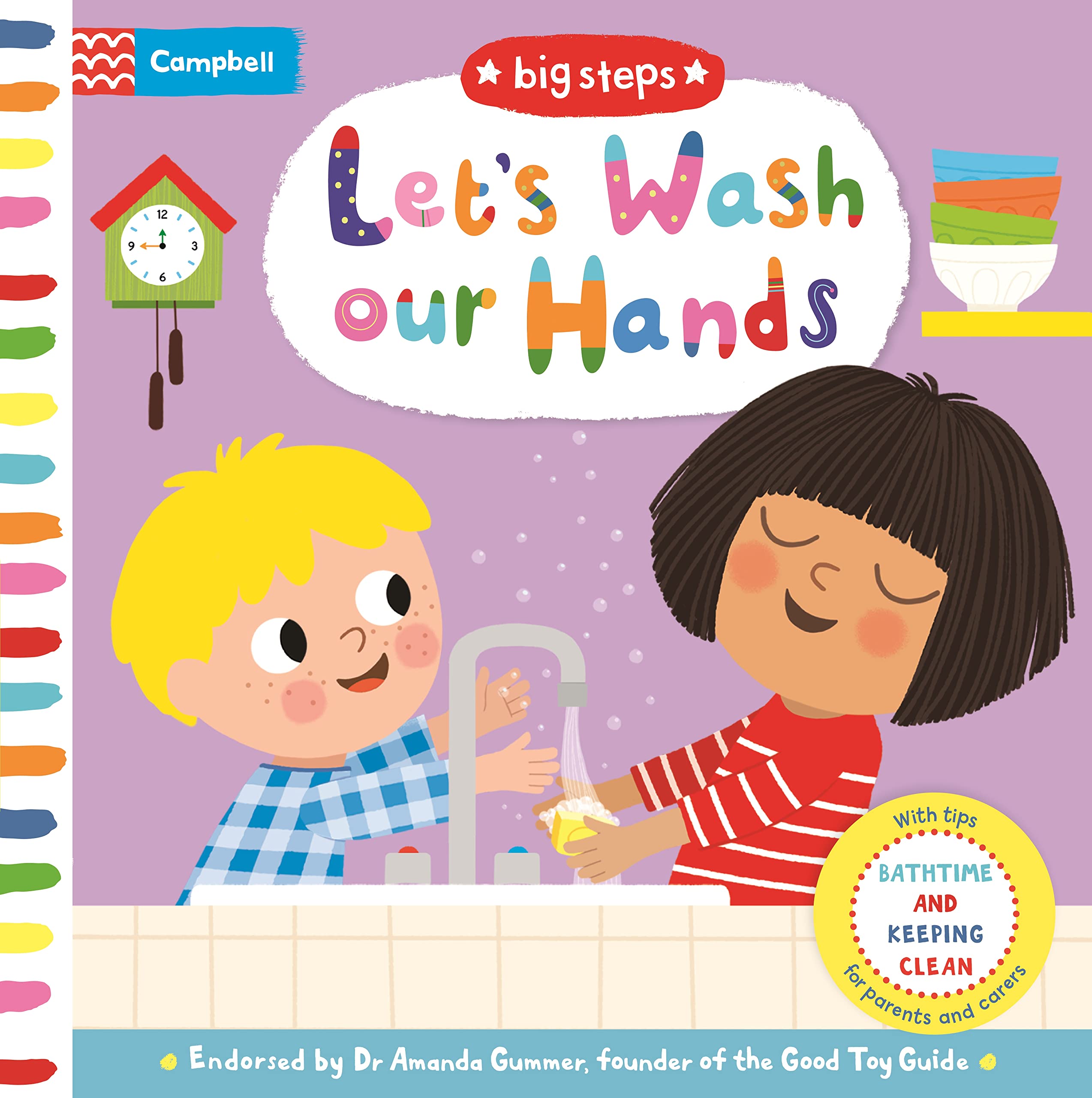 Front cover of the book 'Let's Wash Our Hands: Bathtime and Keeping Clean (Campbell Big Steps, 10)' by Campbell Books.