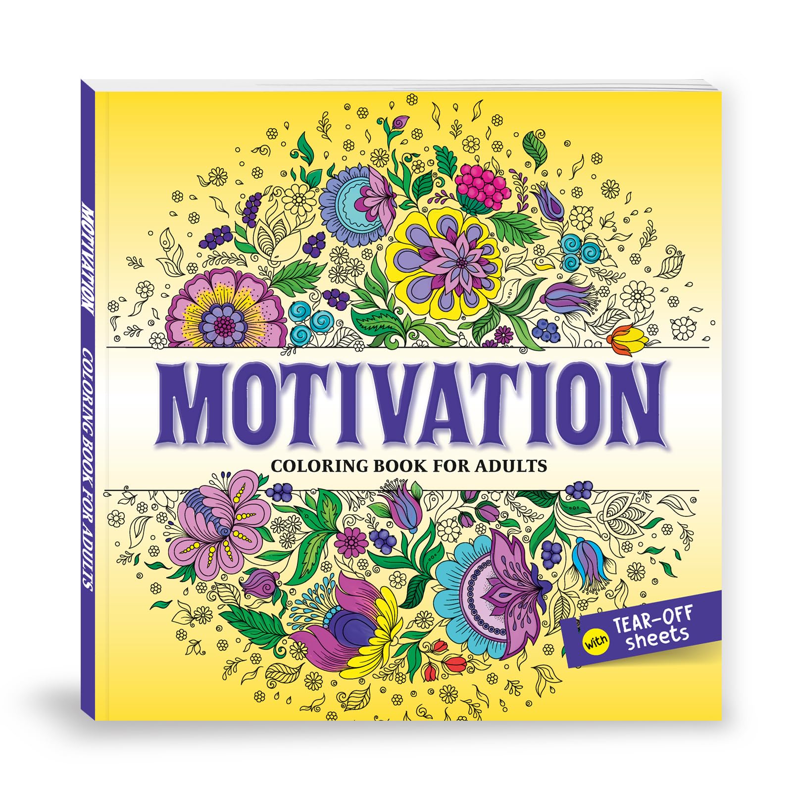 Front cover of the book 'Motivational Quotes: Coloring Book for Adults with Tear out Sheets I Inspirational Coloring Pages I Coloring for Peace' by Pengiun.