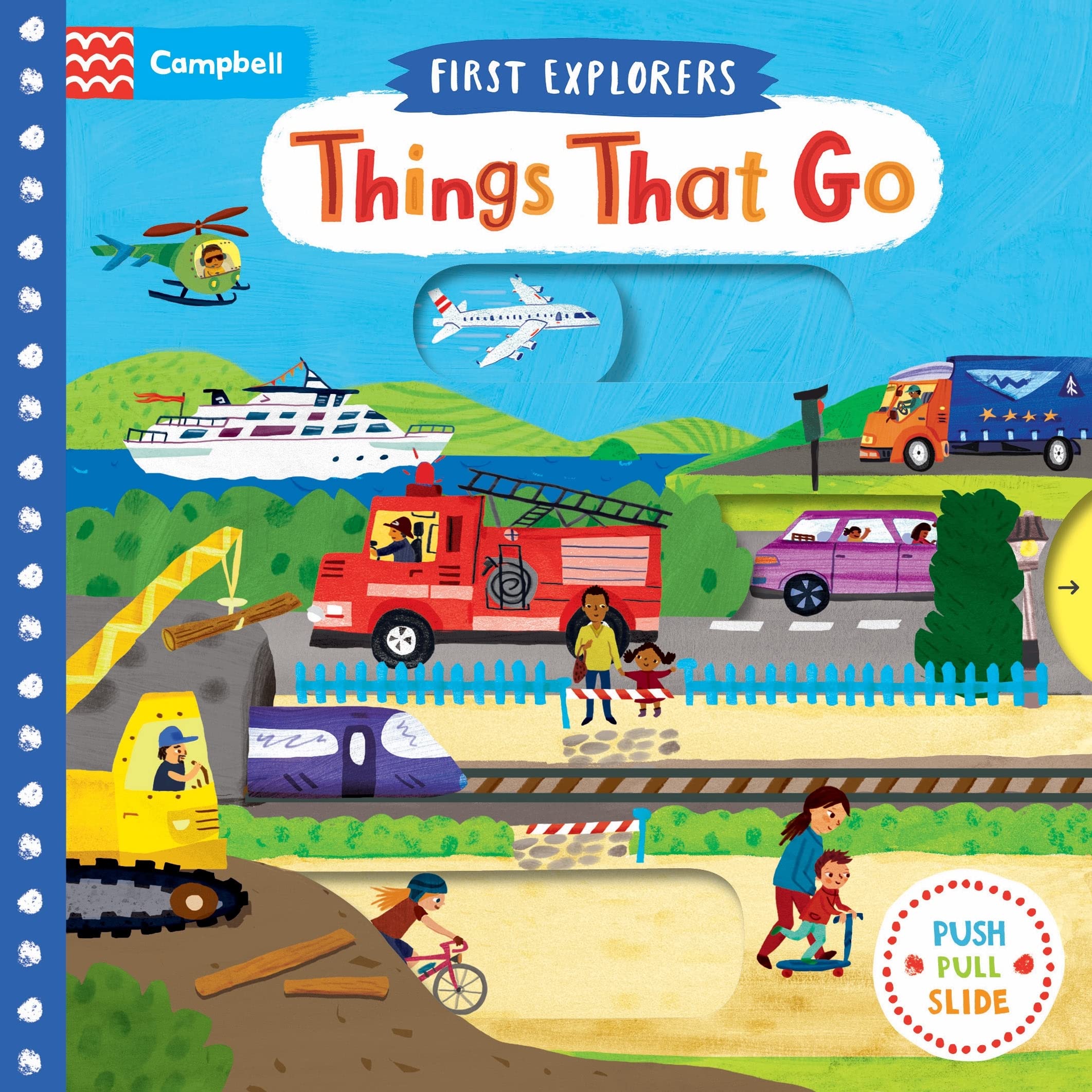Front cover of the book 'Things That Go (First Explorers)' by Campbell Books.