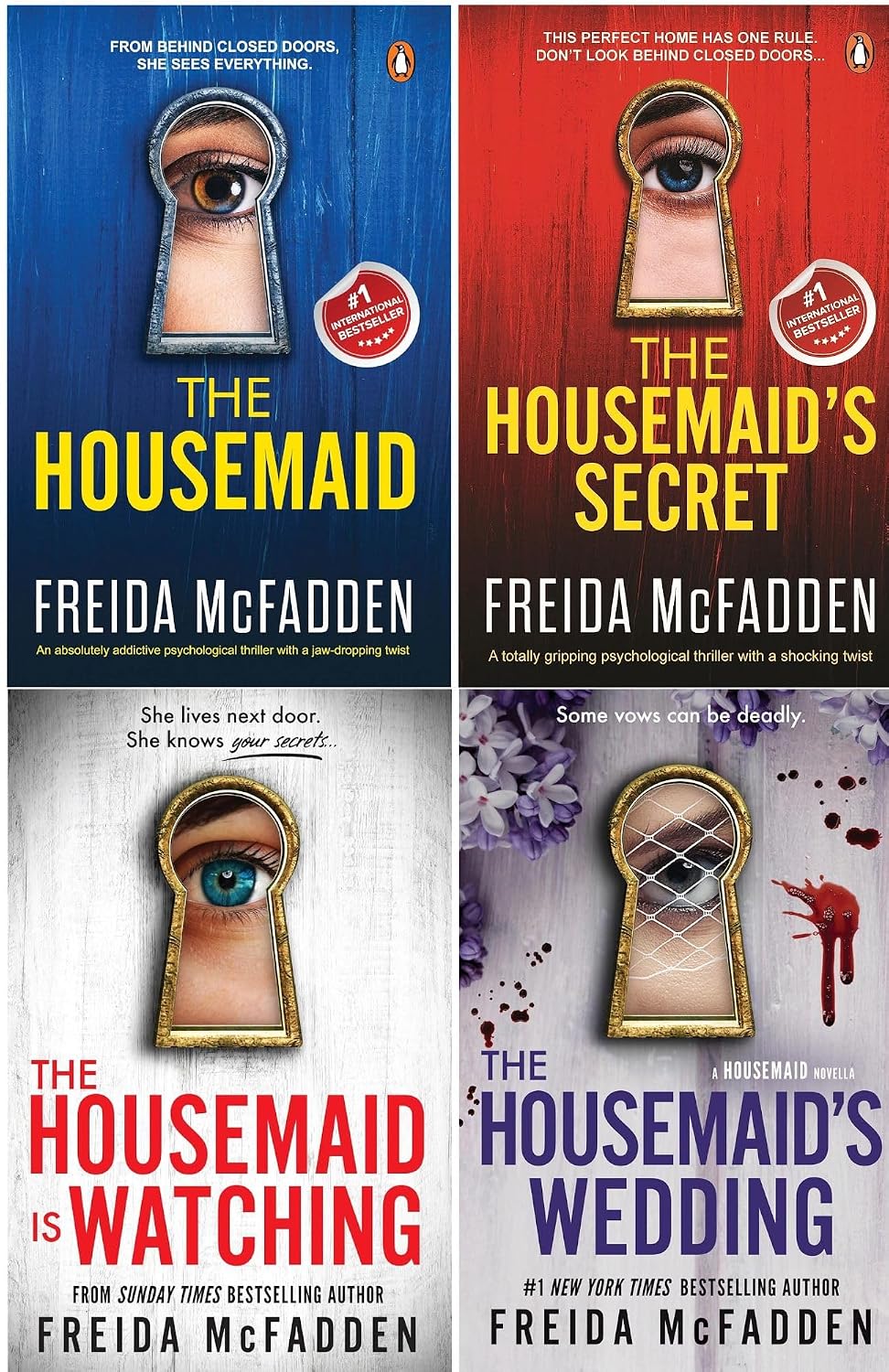 The Housemaid by Freida McFadden 4-Book Bundle Set | The Housemaid | The Housemaid's Secret | The Housemaid Is Watching | The Housemaid's Wedding NYBooksHub