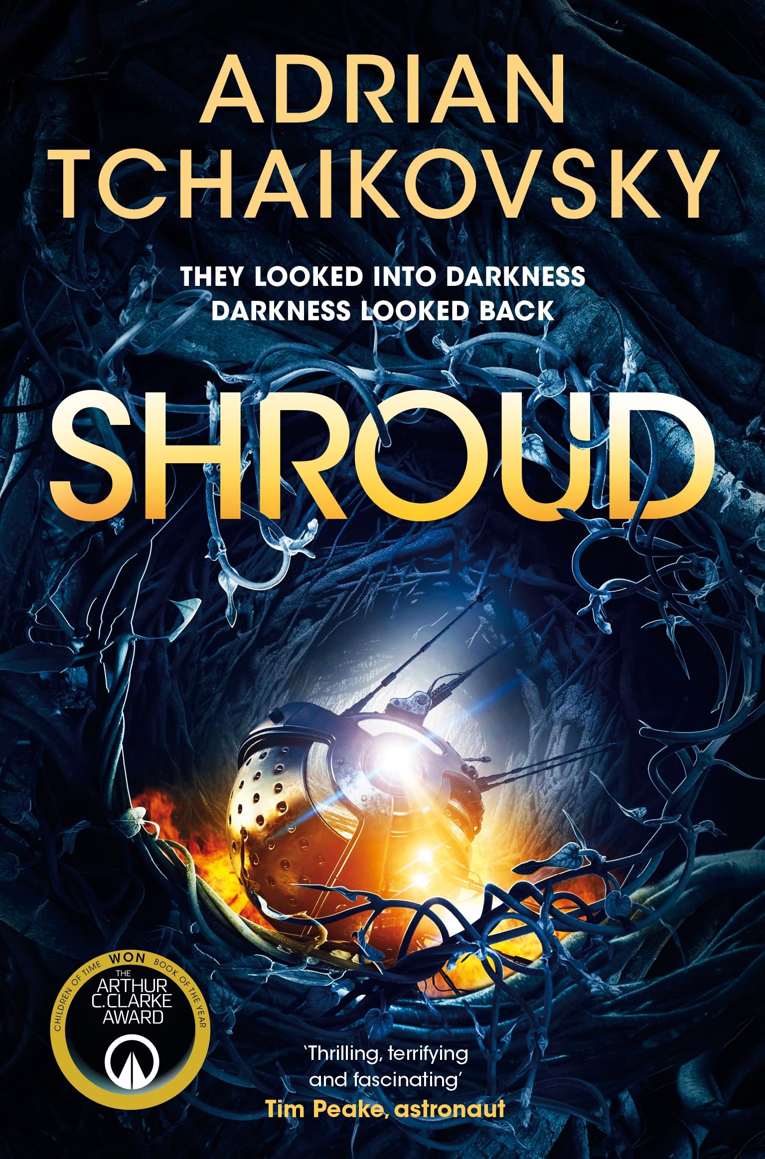 Front cover of the book 'Shroud' by Adrian Tchaikovsky.