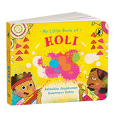 Front cover of the book 'My Little Book of Holi' by Ashwitha Jayakumar.