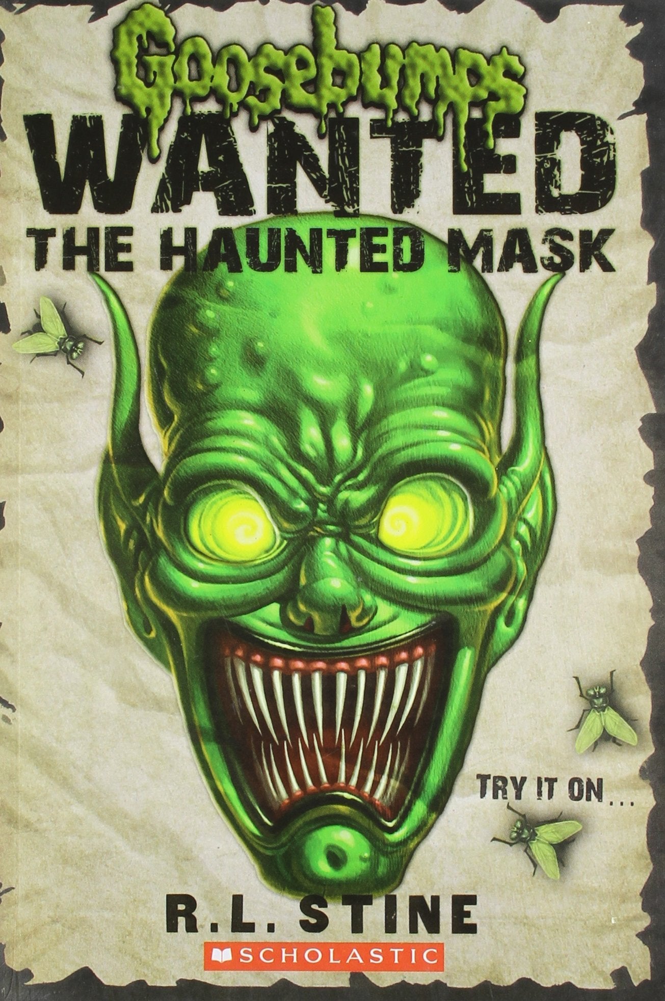 Front cover of the Paperback book 'Scholastic India Gb Wanted - The Haunted Mask (Goosebumps Wanted) R.L.STINE' by R.l Stine.