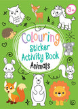 Front cover of the book 'Animals Colouring Neon Sticker Activity Book' by Pegasus.