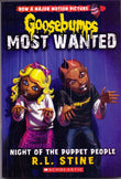 Front cover of the Paperback book 'Goosebumps Most Wanted #8: Night of the Puppet People NILL' by R.l Stine.