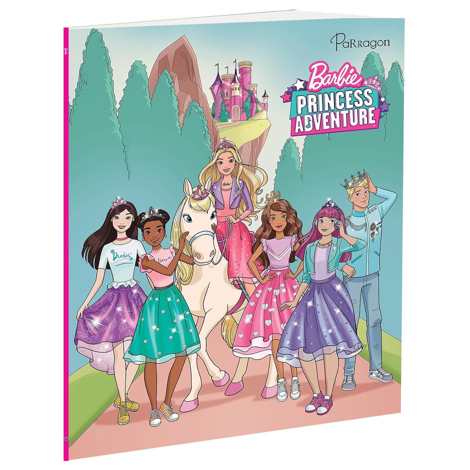 Front cover of the book 'Barbie in Princess Adventure' by Parragon.