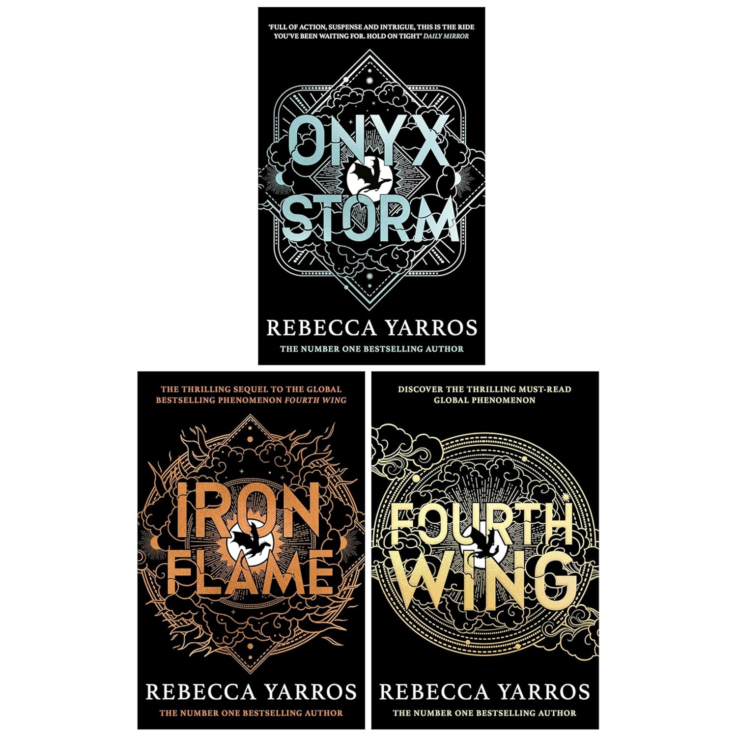 The Empyrean Series 3 Books Collection Set By Rebecca Yarros (Fourth Wing, Iron Flame & Onyx Storm) NYBooksHub