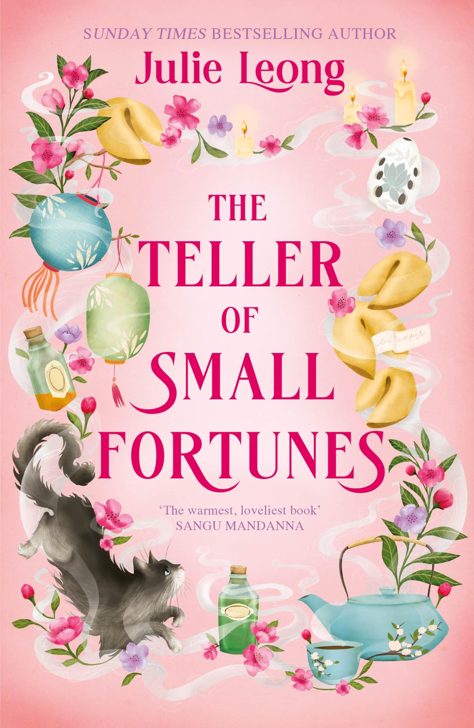 Front cover of the book 'The Teller of Small Fortunes: the most cosy, heart-warming, and comforting fantasy' by Julie Leong.