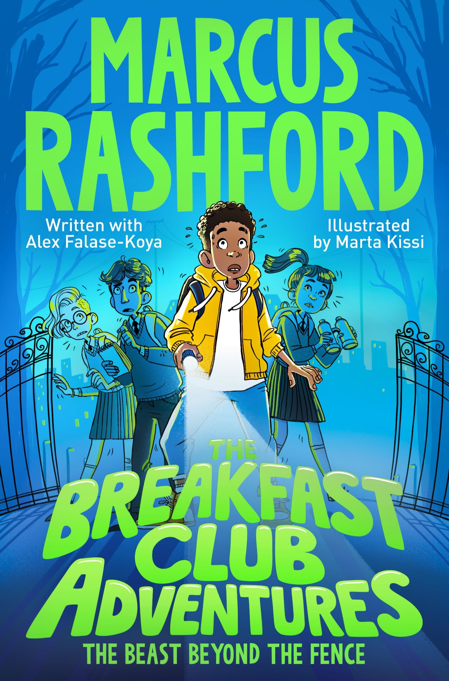 Front cover of the book 'The Beast Beyond the Fence (The Breakfast Club Adventures)' by Marcus Rashford.