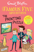 Front cover of the book 'Hodder Childrens Books Famous Five Colour Short Stories The Painting Puzzle.' by Enid Blyton and Sufiya Ahmed.