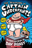 Front cover of the book 'The Adventures of Captain Underpants' by Dav Pilkey.