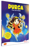 Front cover of the book 'Durga: The Lion Rider' by Team Pegasus.