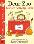 Front cover of the book 'Dear Zoo Sticker Activity Book' by Rod Campbell.