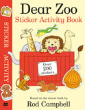 Front cover of the book 'Dear Zoo Sticker Activity Book' by Rod Campbell.