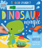 Front cover of the book 'Color Splash Dinosaur Magic' by Sophie Collingwood.